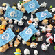 He Jiangong mini animal mini blind bag simulation small toy cartoon rabbit kitten children's resin desktop small ornaments animal blind bag (random 20 packs)
