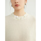 
ROMON (ROMON) sweater for women with high-end fantasy color beads and films mohair sweater 2025 spring and autumn new lazy pullover wool top dark powder all size