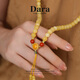 Dara multi-circle beeswax bracelet with 108 pieces of Russian white flower wax and southern red agate necklace Chinese Valentine's Day gift for girlfriend