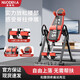 Gumuni Reverse Pedal Machine Nordma Inverted Stand Machine Haushalt Invertiertes Hilfswerkzeug Dehnung und Bauchleben kleiner Fitnessgeräte Schwarz und rot-4-Schaum-Basket-Basic Taille Pad-Foldable