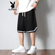 Playboy (PLAYBOY) sports shorts men's summer American basketball shorts ice silk quick-drying five-point mid-pants men's loose casual pants 1478-black + 1478-white 3XL