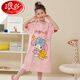 Langsha Girls Nightgown Summer Cotton Children's Pyjamas Little Girl Cute Cartoon Princess Style Fin Jupe de filles à manches courtes 9905 Mélodie Q # Jupe à manches courtes 8 taille recommandée 100-110 cm taille moyenne