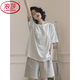 LangSha’s new pajamas for women’s summer new short-sleeved shorts suit for thin stripes, can be worn with large size home clothing two-piece set LS-YZT9885 shorts suit M Recommended 80-95Jin [Jin equals 0.5 kg]