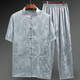Les vêtements tangs à manches courts de Li Shangduo de Li Shangduo sont les vêtements d'été du grand-père de l'âge moyen et le grand-père des vêtements de grand-père de l'âge moyen et de style grand-père de style chinois.