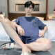 2025 Nuevo pijama de verano de algodón de algodón de algodón pantalones cortos delgados para adolescentes ropa casual casual se puede usar fuera de HDE9929 XL