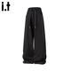CHOCOOLATEit pure cotton casual pants men's autumn new versatile straight loose sports pants black XL