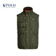 Ralph Lauren Herren-Kleidung Klassiker wasserdichtes gestepter Weste Rl15907 301-Green L.