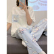 Pajama de terciopelo ártico para mujeres Puertos de algodón puro Summer Pantalones de manga corta para verano Summer Summer Yuguido Spring and Autumn Linda ropa para el hogar JZM-6625 Love M