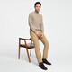 Von Creations [Technologie Hot] Zypressen Feste Farbgrabenkragenpullover Pullover Pullover Herren Winter Mikro-Stretch warmes, lässiges Basishemd-Hemd-Kamel (Kofferraumkragen) XL