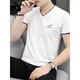 Playboy (Playboy) Camiseta de manga corta con cuello en V para hombres 2025 Spring and Autumn New Summer Fashionable Fashionable All-Match Slim White White White 691 M 90-115Jin [Jin equivale a 0.5 kg]