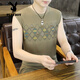 
Playboy (PLAYBOY) ice silk vest men's 2025 summer new thin breathable quick-drying fashionable casual top men's clothing trendy green M