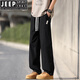 Jeep Spirit Summer Ice Seidenhose Herrendünner Stil 2025 Neue trendige losen geraden Hosen Herren atmungsablößere, schnell trocknende Hose K6636 Khaki l ungefähr 110 ~ 130jin [Jin gleich 0,5 kg] kann getragen werden