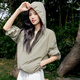 Evely (eifini) Evely Fashion Original Yarn Sun Защита от капюшона короткая куртка для женщин 2025 Лето Новая повседневная универсальная пригородная куртка для женщин зеленый