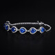 HEEKAIYI Sapphire Bracelet for Women Royal Blue 18K Gold Diamond Bracelet Chinese Valentine's Day Birthday Gift for Wife and Girlfriend Selected 4.58 Carat/Royal Blue/Double Certificate