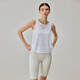 Gigt yoga cover-up women's loose breathable slub yarn sports top fitness vest Pilates sports vest white L