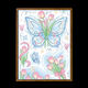 溥畔蝴蝶数字油画2024新款画画填色手绘感油彩装饰画 gx3895 30*40cm加厚内框