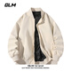 GLM jacket men's spring and autumn loose jacket men's casual simple baseball uniform men's comfortable versatile top black XL