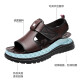 Nuevas sandalias boutique de Spider King Men Men's Summer Trendy Breathable Casual Beach Zapatos Soft Sole No-Slip Tendencia romana ZZW6189 Black_ [Real Leather Cow Wide] 38_ [Tamaño de zapato de cuero estándar]