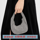 Calvin Klein Xiao CK Xia Xin Dinnerparty jährliche Party Mode -Strass -Reißverschluss Full Diamond Künstliche Kristallhandtasche kleine Frauen Silber Silber Geschenkbox