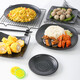 Metamin -Tischgeschirr schwarzer Teller kommerzieller Catering Plastik Essplattenstange Snack Teller Kimchi Dish LJP1098 Halbhaut 36 Stücke