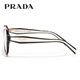 PRADA glasses frames for men and women, new fashion styles for men and women, can be equipped with myopia high and low degree lens frames 0PRB07VD-3891O1 black frame + tortoiseshell temples [+0 yuan with bright moon 1.60 anti-blue light lenses]
