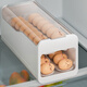 Axco Egg Storage Box Rolling Refrigerator Side Door Storage Organizer Special Food Grade Fresh-keeping Rack Holder Egg Rolling Artifact Press Model Elegant White-1 Pack