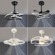 Opp Lighting (OPPLE) 2024 new invisible ceiling fan lights, large wind power household dining room, bedroom electric fan integrated chandelier mute invisible model 9227/white 60CM frequency converter remote control + direct