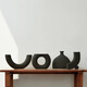 Retro ceramic vase ornaments living room flower arrangement Wasabi air-dried flowers ins art creative black flower appliance wholesale HP1585B black