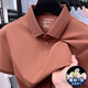 
GUYN International First-line Brand High-end Men's Short-Sleeved T-Shirt Summer 2025 New Middle-aged Half-Sleeved Polo Shirt Top 15125-Shallow Sky Blue L 50 [Suggested Weight 125-145Jin [Jin equals 0.5 kg]]