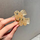 Korean style sweet girl side broken hair clip bow high ponytail hair clip atmospheric bangs clip champagne color bow bangs clip set