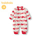 Balabala children's clothing baby jumpsuit newborn baby baby fart-covering clothes boys and girls winter crawling clothes thickened warm soft cute red goldfish 00316 80cm