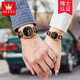 Olevs Brand Couple Watches, une paire de montres mécaniques entièrement automatiques pour hommes et femmes, imperméables et lumineuses, pour offrir un cadeau d'anniversaire pour le petit ami et la petite amie [Améliorer la version améliorée] Black Couple Watch 6629