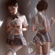 Love Lingerie Женщины JK Униформа чистая и милая перспектива кампуса. Маленькая грудь демонстрирует большой искушение без сексуальной одежды для сексуальной экспозиции розовая jk униформа + 9756 сетевая одежда Один размер рекомендуется 80-125 Джин [Джин равняется 0,5 кг]