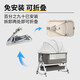 
Crib movable cradle bed portable two-in-one foldable multi-function bb bed newborn splicing bed aluminum alloy-mu Yuyun gray丨Dream-full model [memory