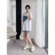 
Baintan straight hair pregnancy summer suit women's two-piece set top shorts maternity suit summer large size pregnancy shorts 13556-milk tea color L