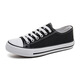 Captain italien Chaussures décontractées pour hommes et femmes chaussures de toile star classiques basses de cartes de sport top basse A21203 Modèle noir noir 42