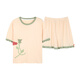 Pajama de belleza urbana para mujeres en verano delgado estilo coreano Lindo traje de dos piezas de manga corta de gran tamaño para la primavera de verano al aire libre y la ropa de otoño para el hogar GXT6636 Color XL (recomendado 115-130Jin [Jin equivale a 0.5 kg])