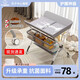 Kaninchen Xiaodi Windel Tisch Babypflege Tabelle Falten Sie Multifunktionsbaby Windel Tisch Neugeborene Baby Bad Massage Grau [plus bequem] + Lager Rack + Kleidung Stange + Aufbewahrungskorb