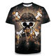 Jian Fei One Piece Kurzarm Sommer ein Stück Zoro Anime T-Shirt Primary- und Sekundarschüler und Teenager im 3D-Drucktrend Burning Ace TXU1480 S geeignet für Gewicht 80-90 Jin [Jin gleich 0,5 kg]