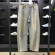 Adidas Clover Women's Pants 2025 Spring New Product Wide-Level Washed Denim Sport Pants Scimitar Pants JX9212 JX9214 Dark Blue_Gradial 30
