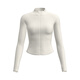 ALO YOGA Yoga Wear Autumn ALO Same Style Slim Jacket Slim Long Sleeve Sports Top Pilates Fitness Women Alo Threaded Yoga Wear - Milky White M