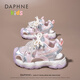 
Daphne Daphne Girls Sports Sandals 2025 Summer New Children's Shoes Single Net Breathable Casual Shoes Girls Dad Shoes Pink 32 Feet Length 19.8-20.3