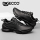 Aibotron DQG ECCO men's shoes spring and autumn breathable casual sports shoes 15th anniversary thick-soled cushioning lightweight soft-soled business leather shoes 1977 black 40