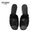 Respiración profunda aliento profundo zapatos para mujeres de piel de oveja suave tacones gruesos jingshe sandalias de tacón altas altas ax14116 negro 37
