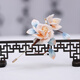 Companion Fu velvet flower simple brooch pearl ancient style Hanfu accessories new Chinese style corsage pin jewelry Yunyan