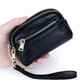 Hgirxv Top -Layer -Münzen Brieftasche Damen Mutter Münzschlüsselbeutel Multifunktionale Jungen und Kinder Aufbewahrung Mini -Tasche Real Schwarz
