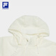 Fila Offizielle Frauenwebende Jacke für Frauen 2025 Herbst Neue Outdoor-Sport losen losen einfache Kapuze-Top-Schnee-Weiß-WT XL 175/92A/XL