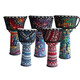 
Sheepskin drummer beater African drum kindergarten adult beginner primary school student Lijiang hand drum professional percussion instrument 12.5-inch sheepskin rope tied blue grid + drum bag + strap