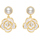 Saturday Fukuyama Camellia Pearl Earrings S925 Silver New Chinese Style Birthday Gift J0913210 Pair