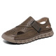 Herren Sandalen 2025 Sommer Mode Casual Sandals Leichte atmungsaktive, coole, ein Fuß-pohring-Strand Sandalen Pantoffeln Rotbraun [Mikrofaserleder A677] 39